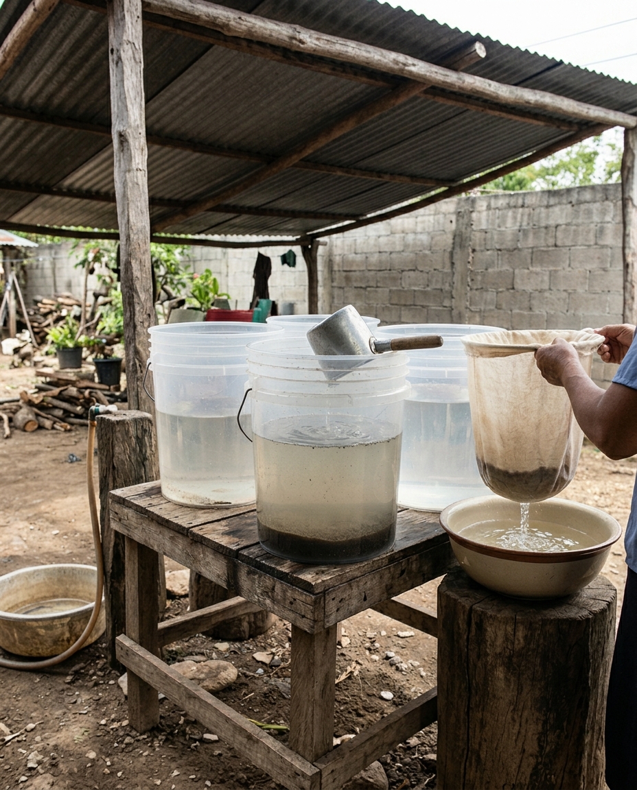 Safe water treatment and household use.
